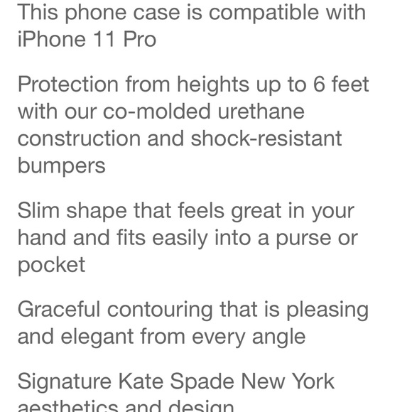 New Kate Spade Phone case - iPhone 11 Pro & iPhone XS/X  glitter - Picture 5 of 5